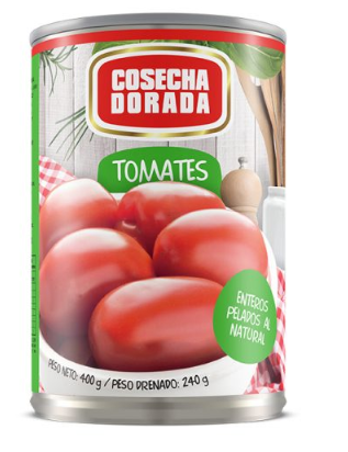 TOMATE PERITA PELADO COSECHA DORADA 400 GR.