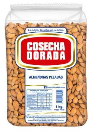 ALMENDRAS PELADAS ENTERAS 250 GR.