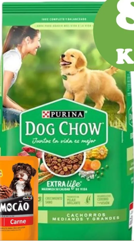 ALIMENTO PERROS DOG CHOW CACHORRO 1 KG. RAZAS MEDIANAS Y GRANDES