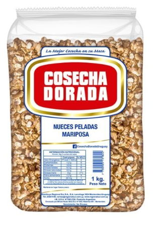 NUEZ PELADA MARIPOSA 250 GR.