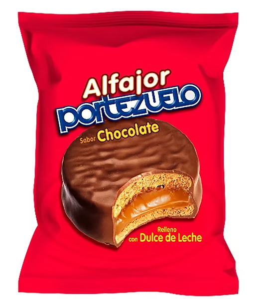 ALFAJOR PORTEZUELO SIMPLE CHOCOLATE x1 unidad